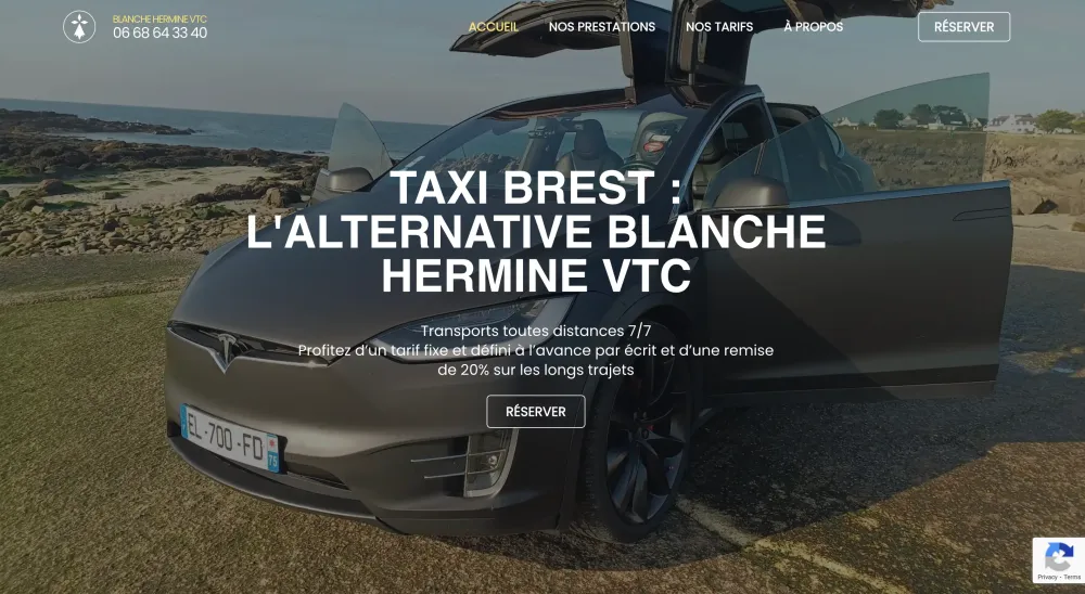 Site internet de Blanche Hermine VTC